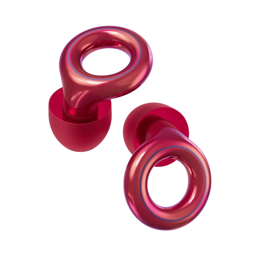 Stylish Noise Reduction Earplugs Unique Holographic Finish - Red